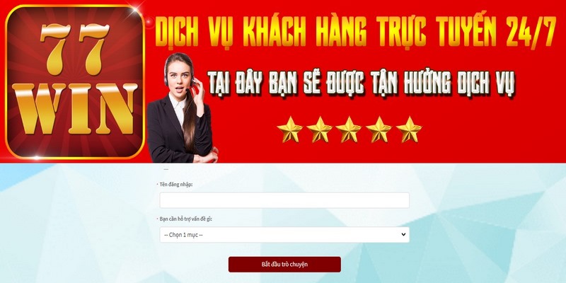 Liên hệ 77Win qua livechat